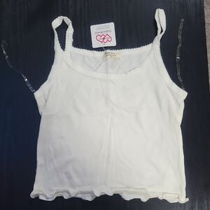 White Lace-Trim Camisole Tank Top - Women